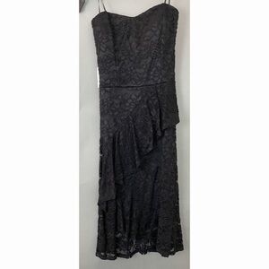 KIMCINE Strapless Black Lace Dress